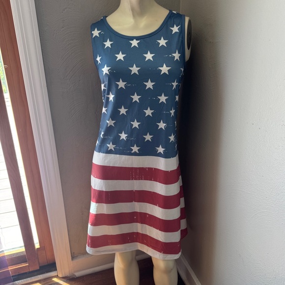 spadehill Dresses & Skirts - Spadehilll red white and blue sleeveless dress size small 4th of July